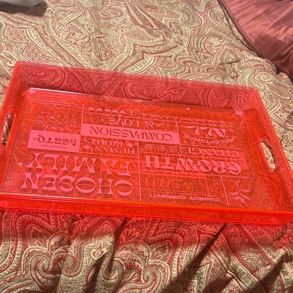 Red Acrylic Serving Tray